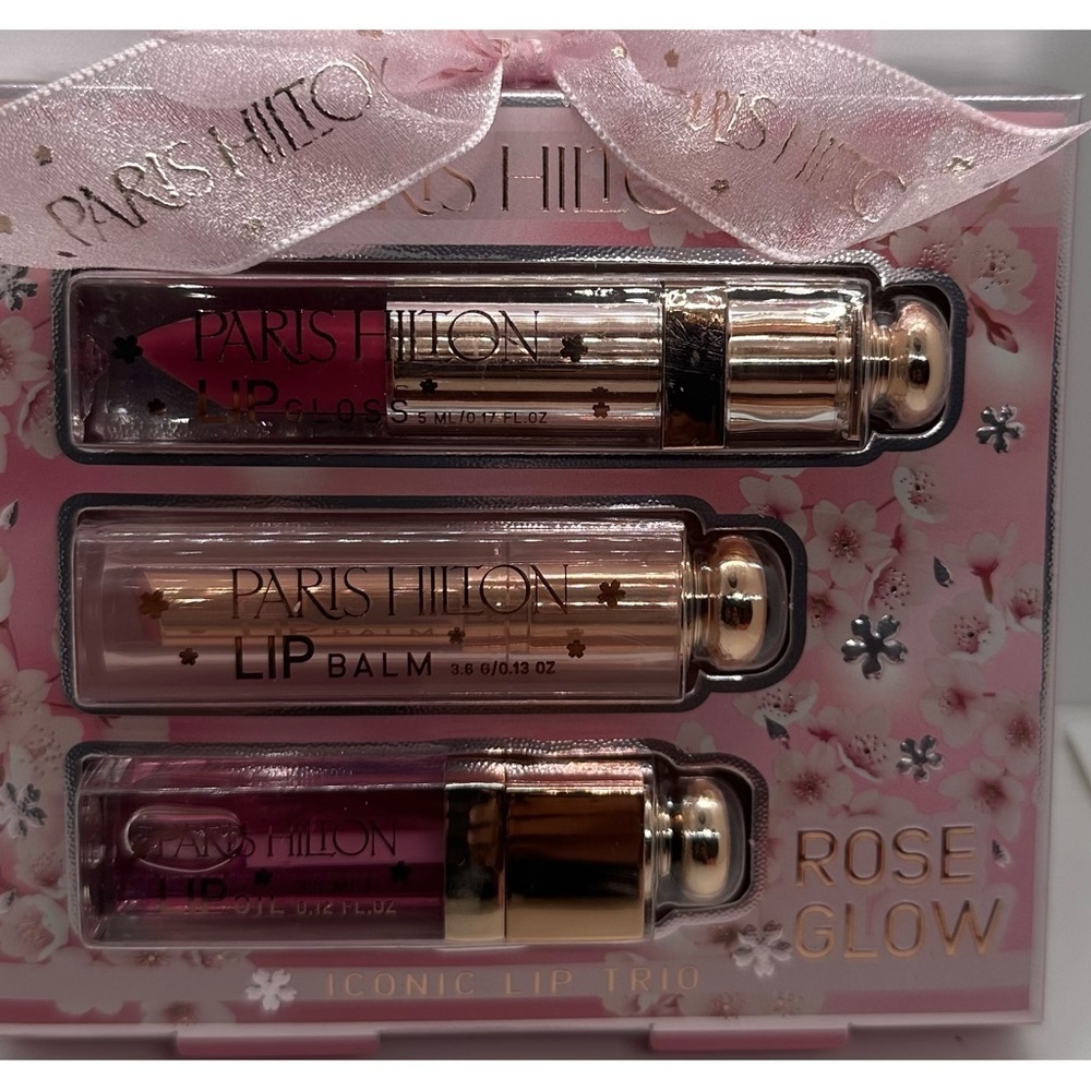 💖 NEW Paris Hilton Iconic Lip Trio - Rose Glow Set ✨ NIB - Picture 7 of 16